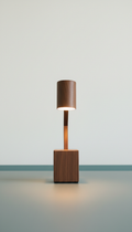 Minimalist walnut table lamp